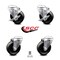 Service Caster 4 Inch Phenolic Wheel Swivel Bolt Hole Caster Set with 2 Brake SCC-BH20S414-PHR-2-TLB-2 - alternate 2